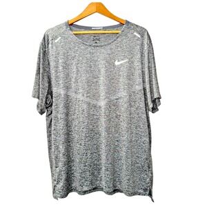 Nike Running Shirt MENS XL PRE-OWNED Grey Short Sleeve Dri-Fit‎ Workout T-Shirt